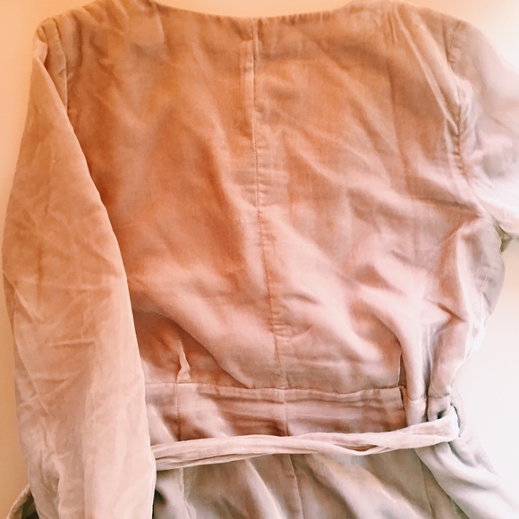 J. Crew Silver Gray Velvet Wrap Dress - Picture 6 of 6